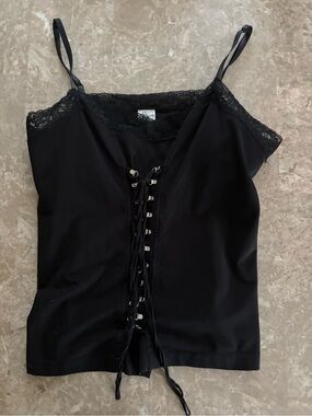 grunge y2k gothic corset witchy top